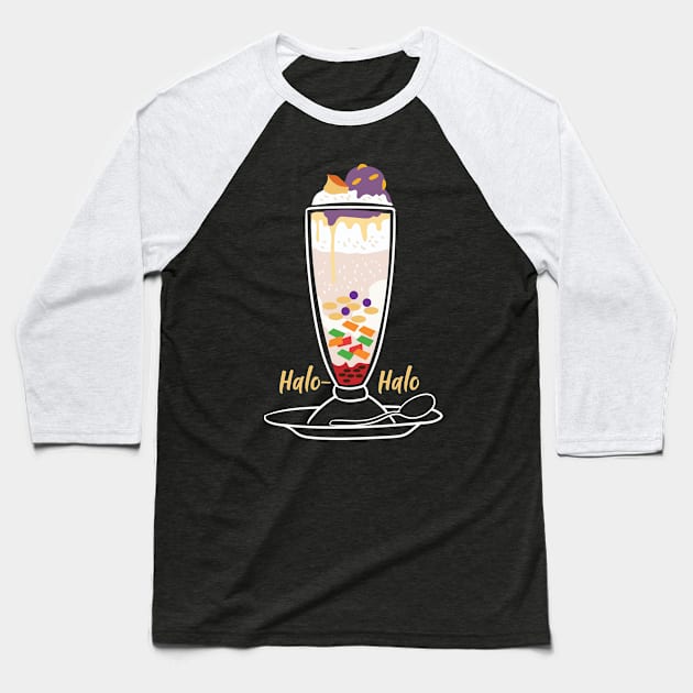 Filipino Food Halo-Halo Dessert Design Gift Idea Baseball T-Shirt by c1337s